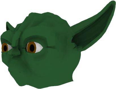 Low Poly Yoda Model PNG