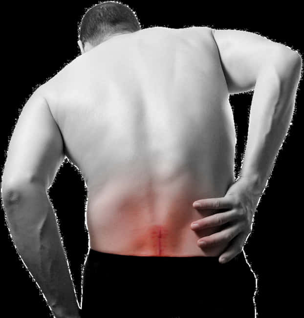 Lower Back Pain Representation PNG