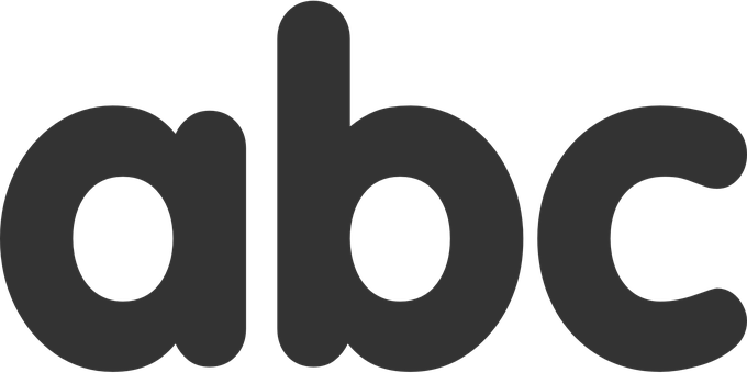 Lowercase A B C Letters Black Background PNG