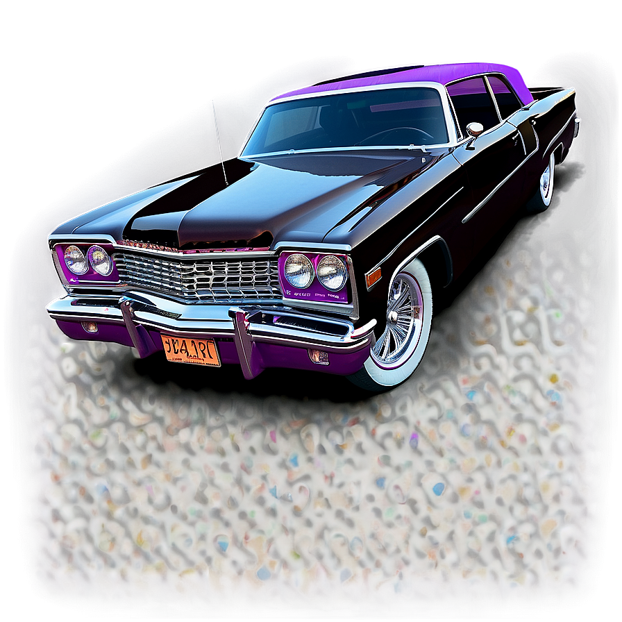 Lowrider At Night Scene Png 06112024 PNG