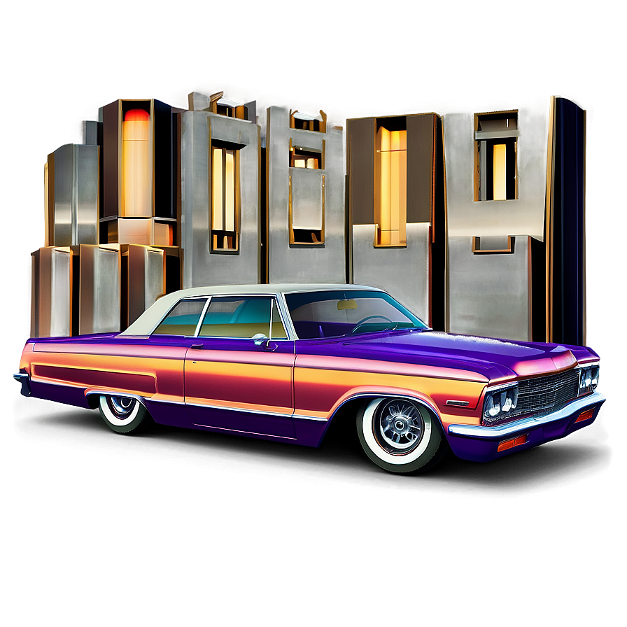 Lowrider At Night Scene Png Bms PNG