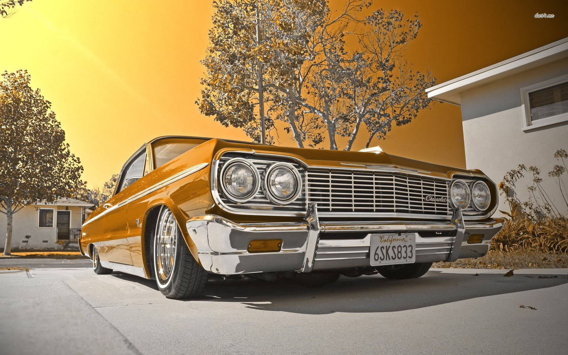 Lowrider Vintage Brown Impala Wallpaper