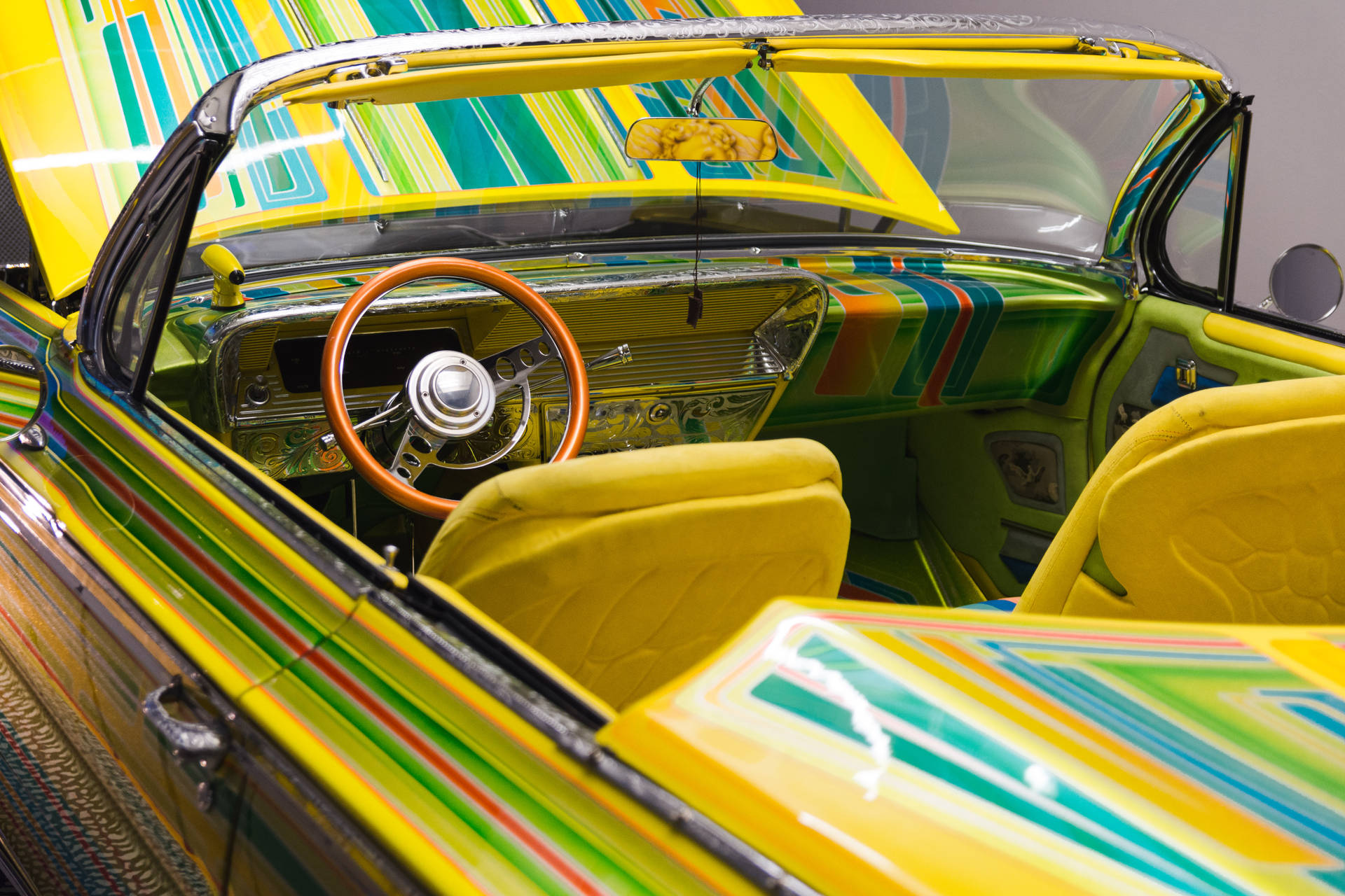 Lowrider Yellow Impala Wallpaper