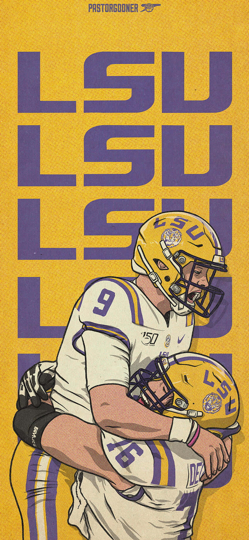 The LSU Tigers Roar to Victory Wallpaper