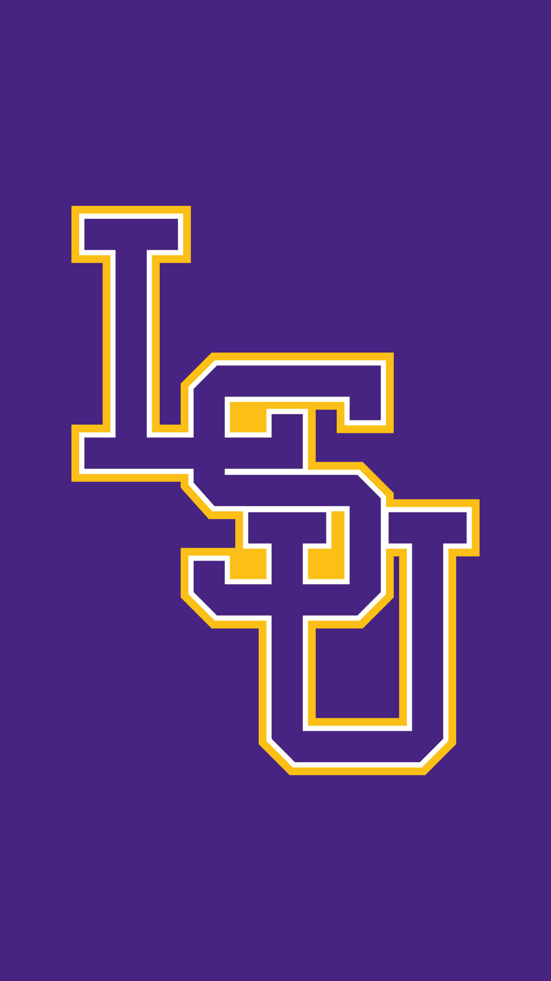 Lsu Logo On Purple Background Wallpaper