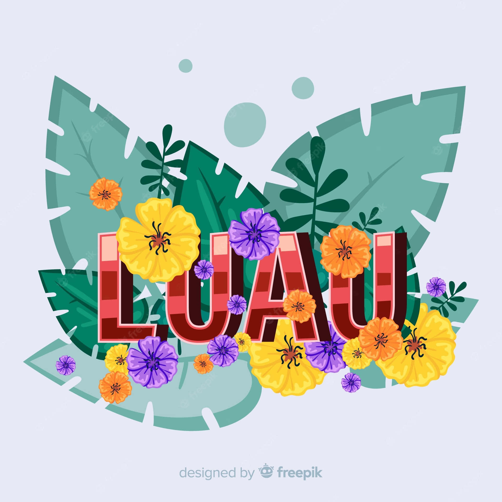 Enjoy the tropical vibes of a luau with vibrant colors.