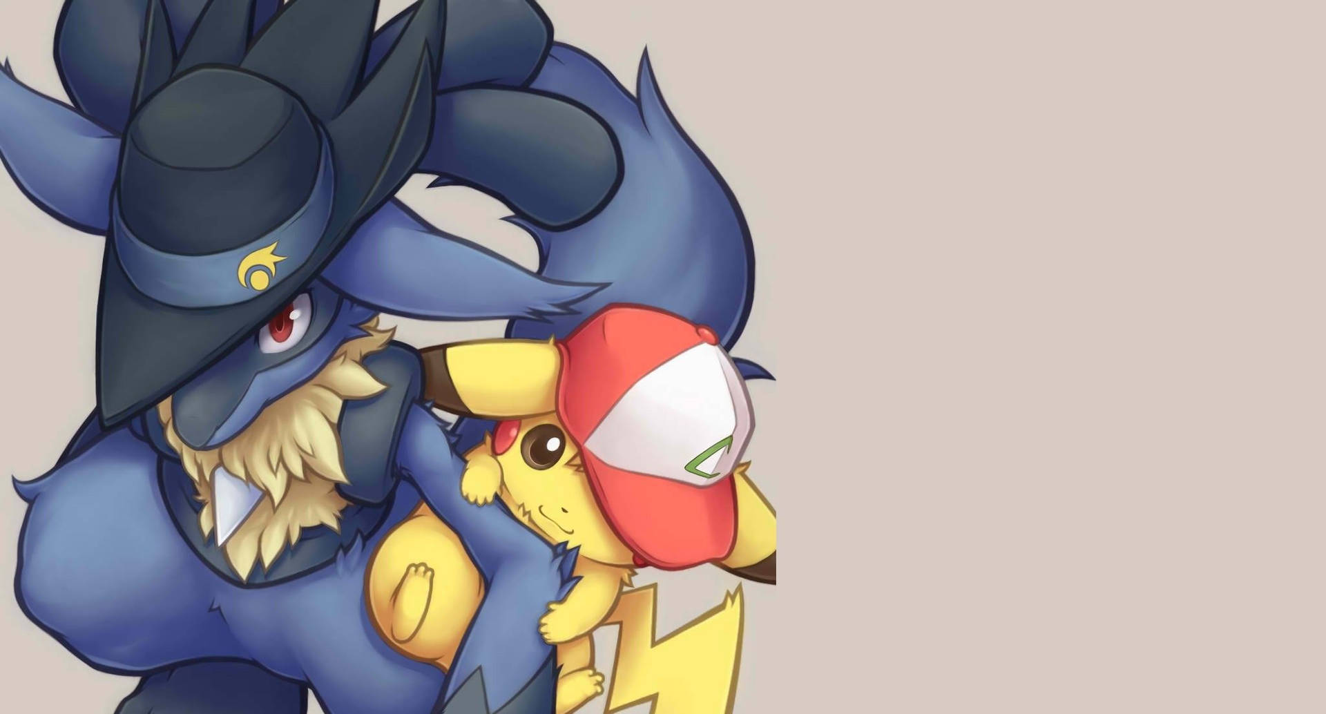 A Battle between Two Legendary Pokémon - Lucario and Pikachu Wallpaper