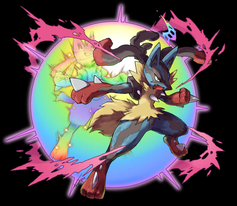 Download Lucario Aura Sphere Attack | Wallpapers.com