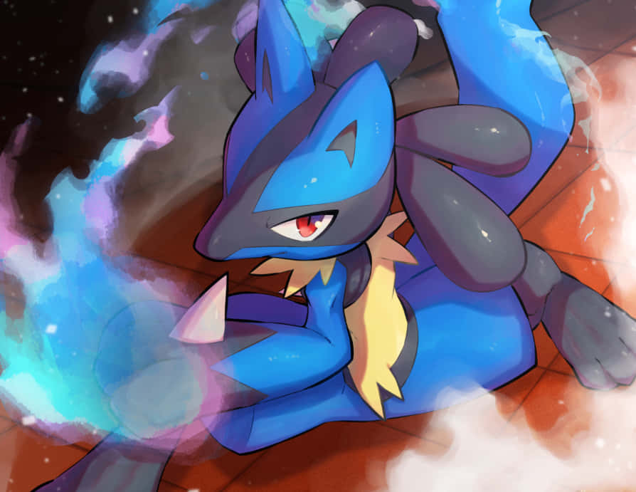 Stand Out Like a Champion: A Lucario Battling Against the Clouds