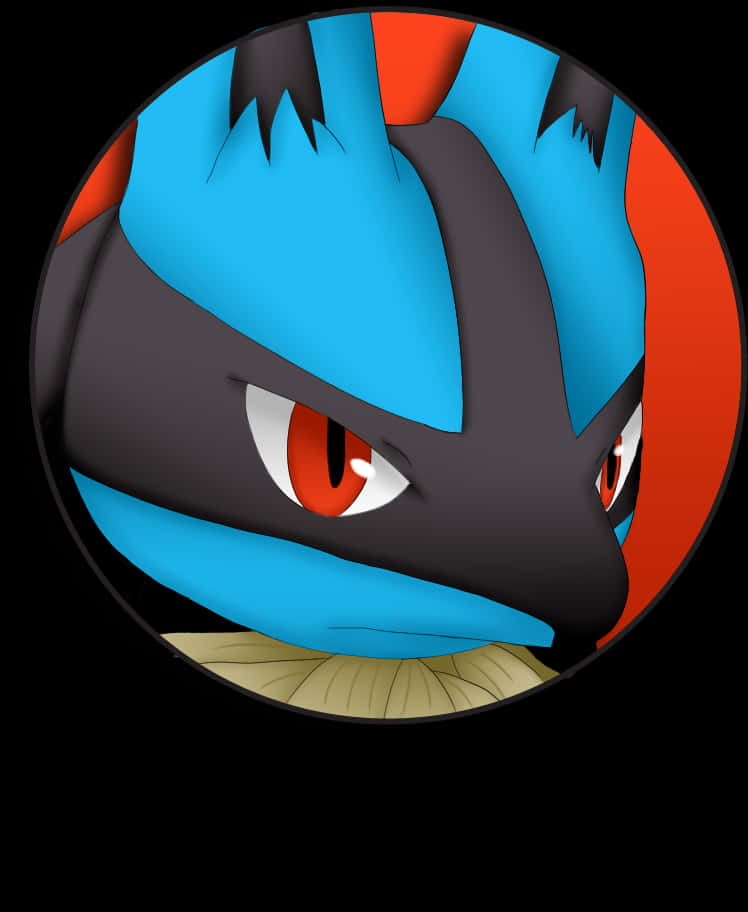 Lucario Focused Artwork PNG