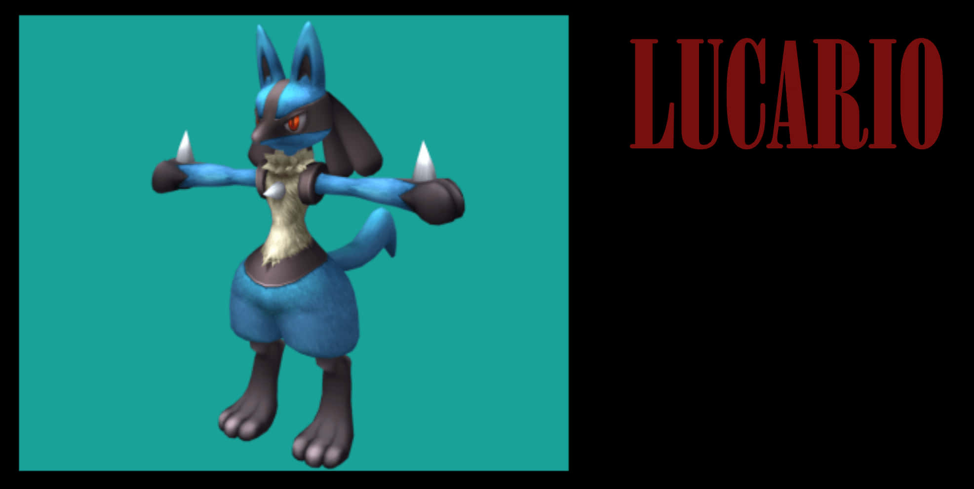 Lucario Pokemon Character Render PNG