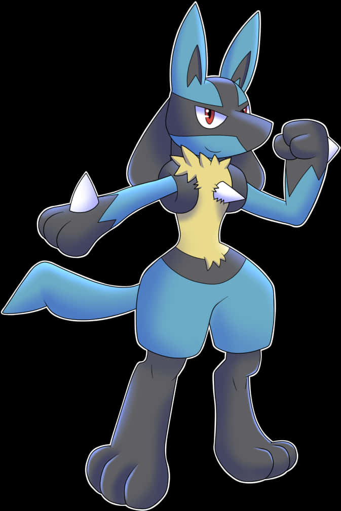 Lucario Pokemon Standing Pose PNG