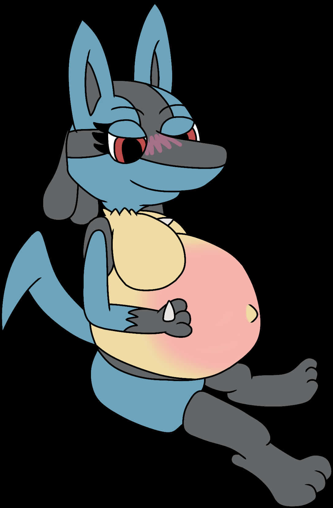 Lucario_ Animated_ Character_ Pose PNG