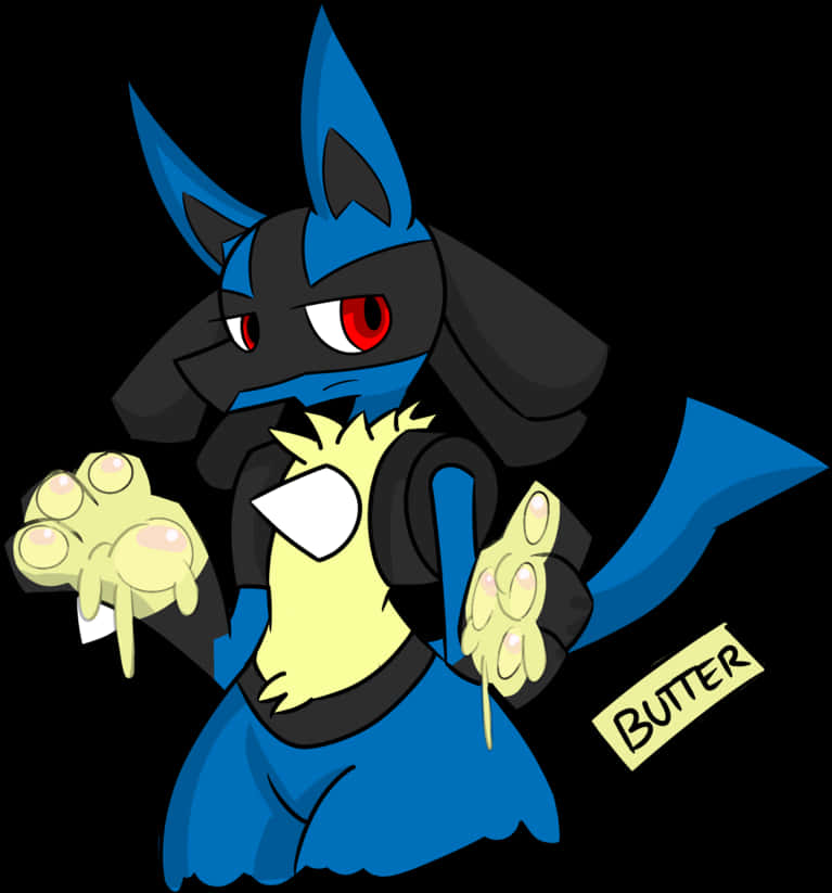 Lucario_ Anime_ Style_ Illustration PNG