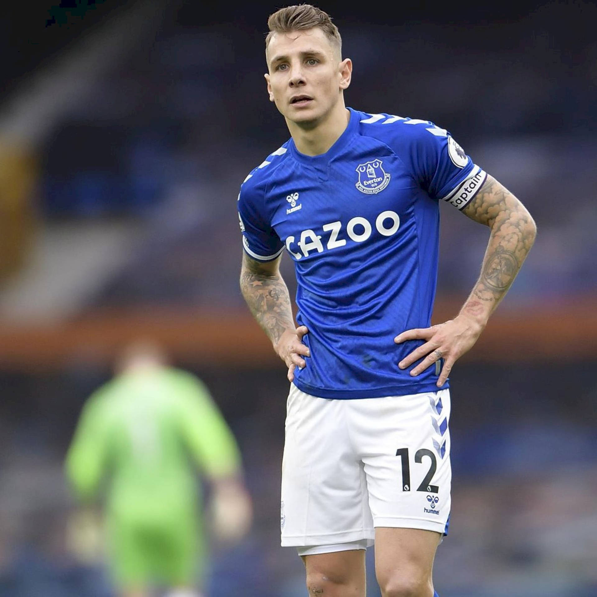 Lucas Digne With Hands On Hips Wallpaper