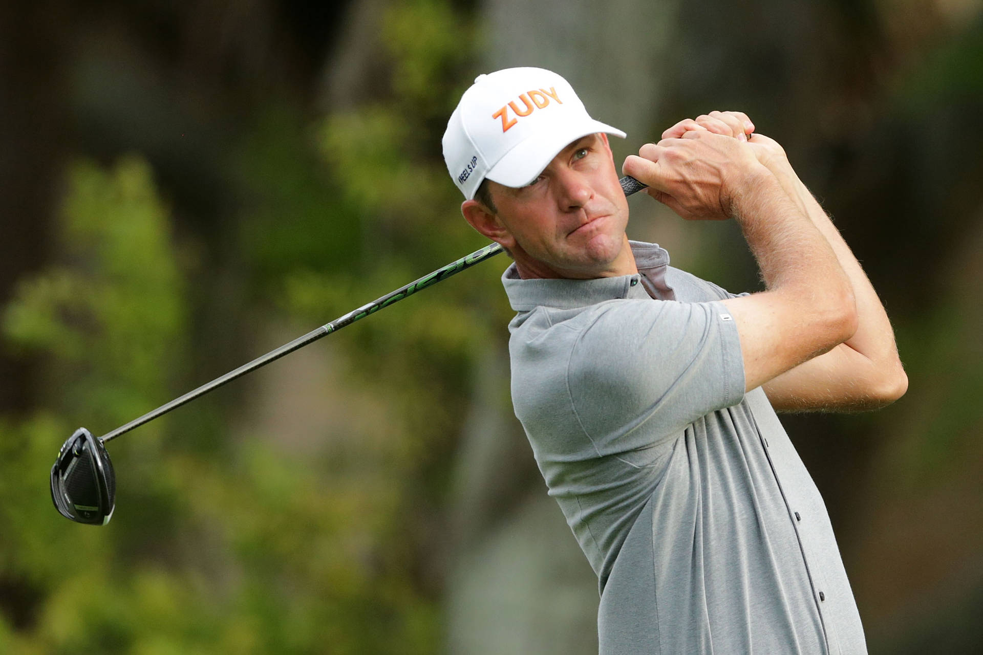 Lucas Glover With Golf Club Wallpaper