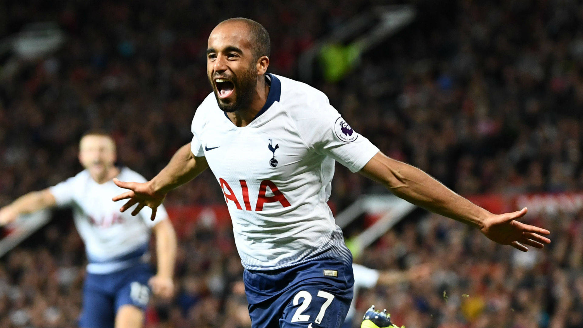 Lucas Moura Running With Arms Spread Wallpaper