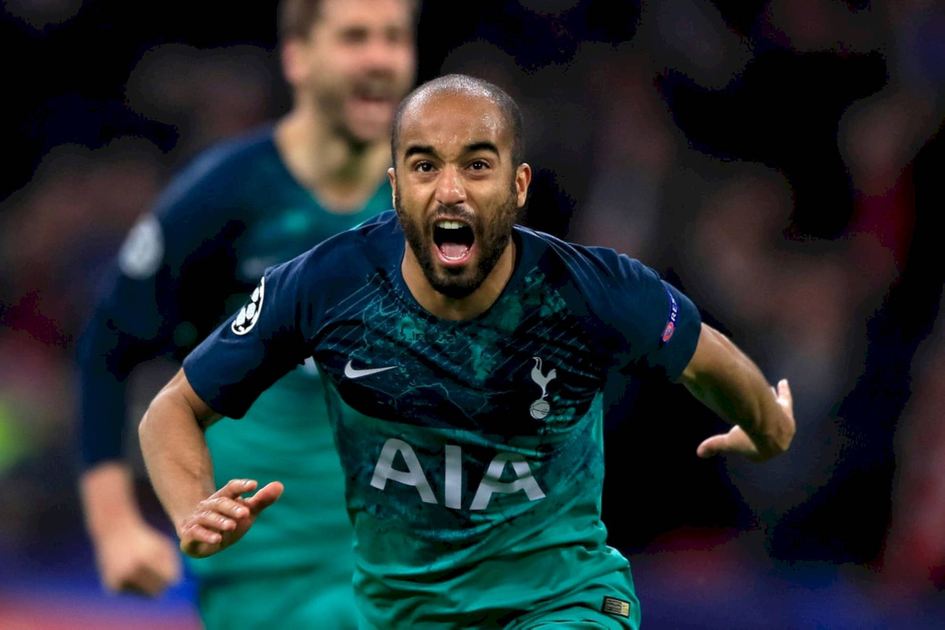 Lucas Moura Shouting Excitedly Wallpaper