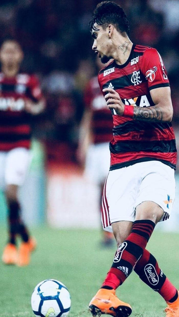Lucas Paquetá During Match With Filter Wallpaper