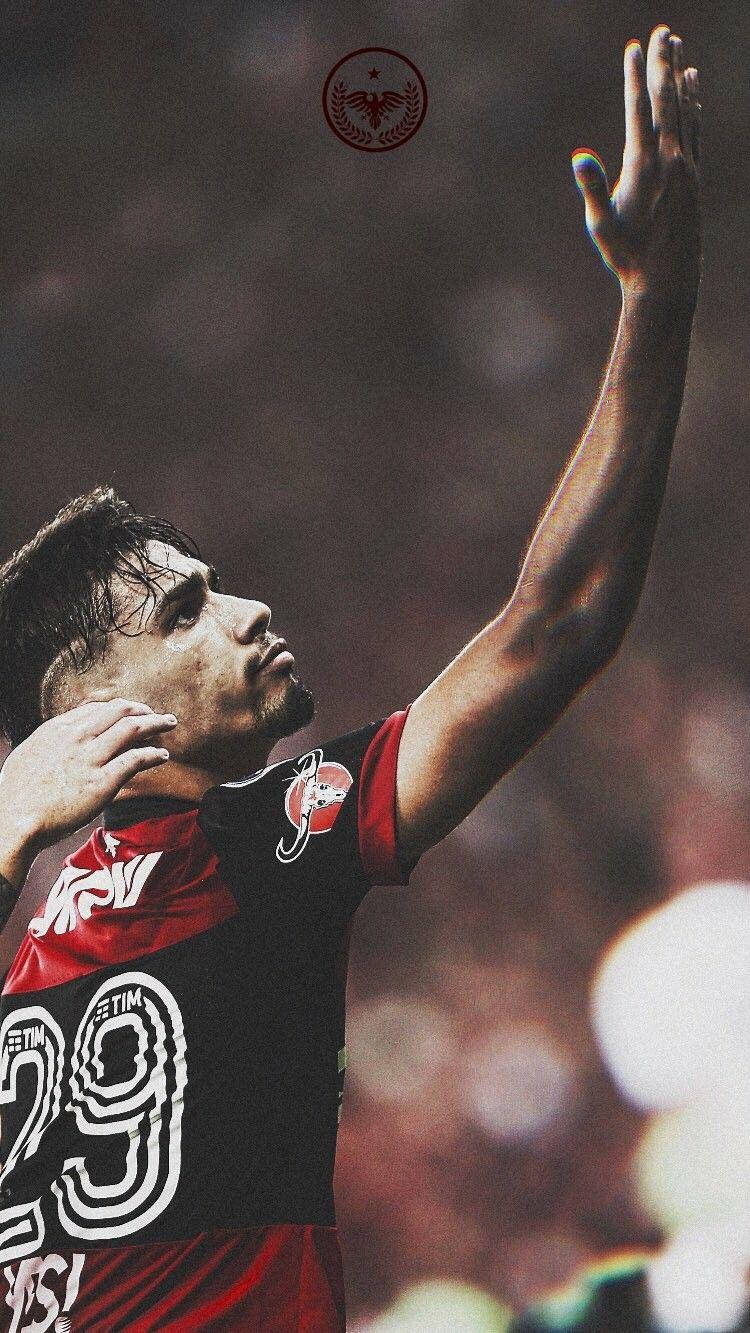 Lucas Paquetá Holding Up His Hand Wallpaper