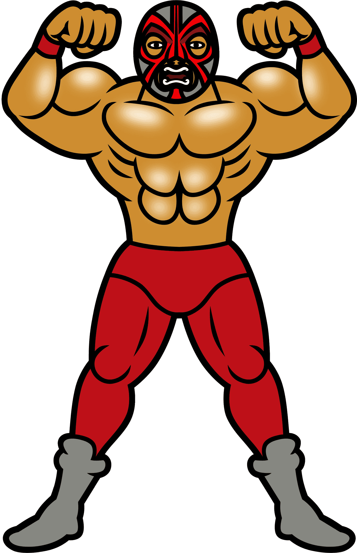 Luchador Wrestler Pose PNG