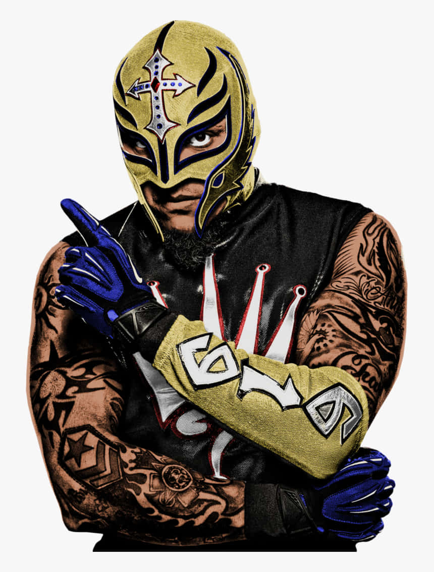 Luchadorin Golden Mask Wallpaper