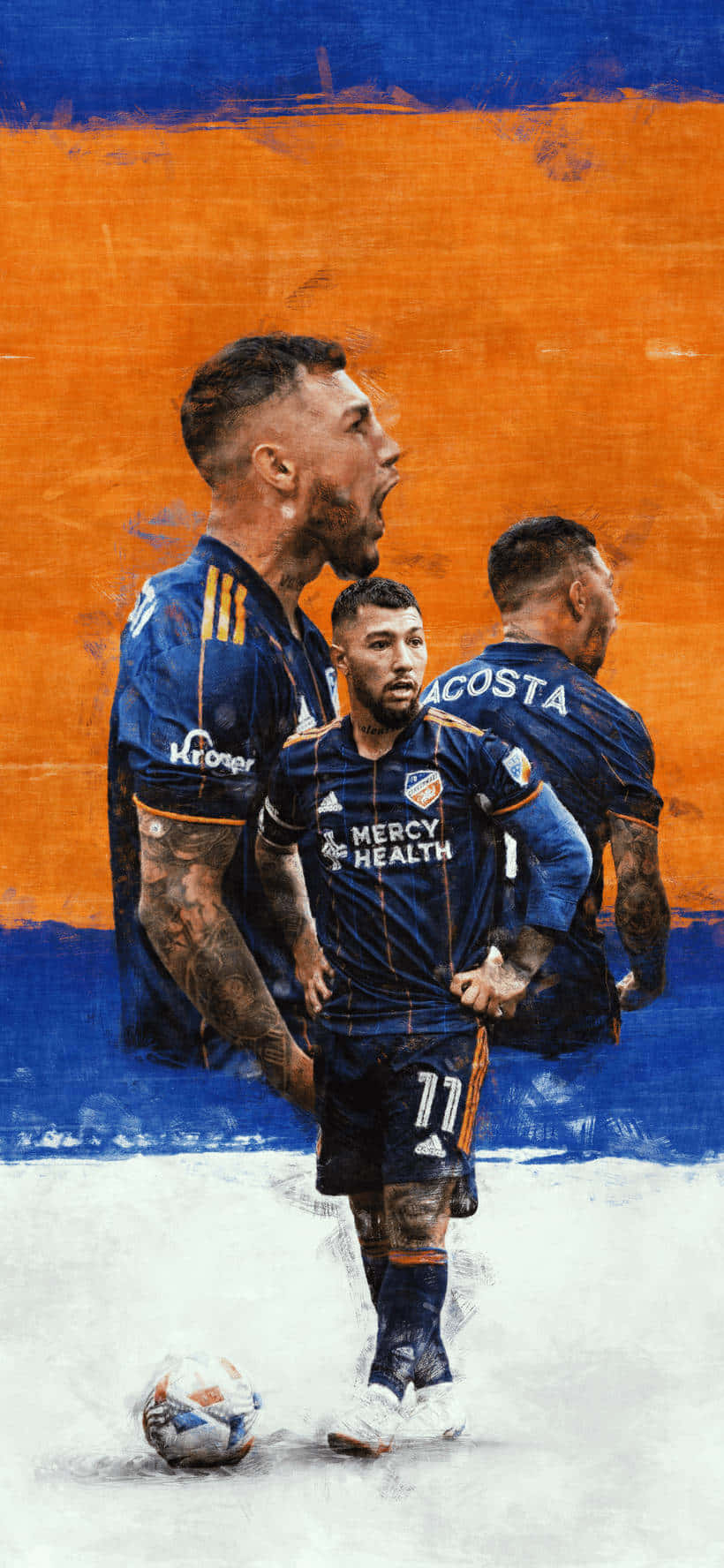 Luciano Acosta Stylized Poster Wallpaper