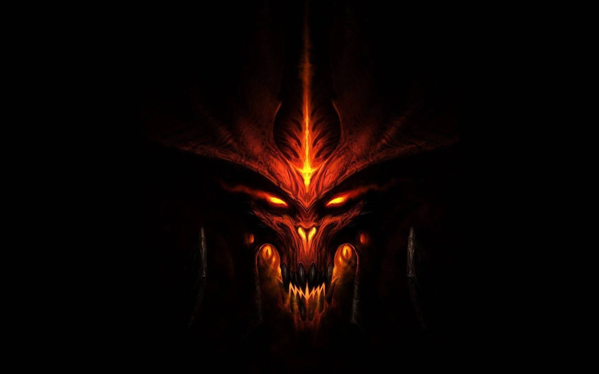 Luciferteufel Im Diablo-spiel-icon Wallpaper