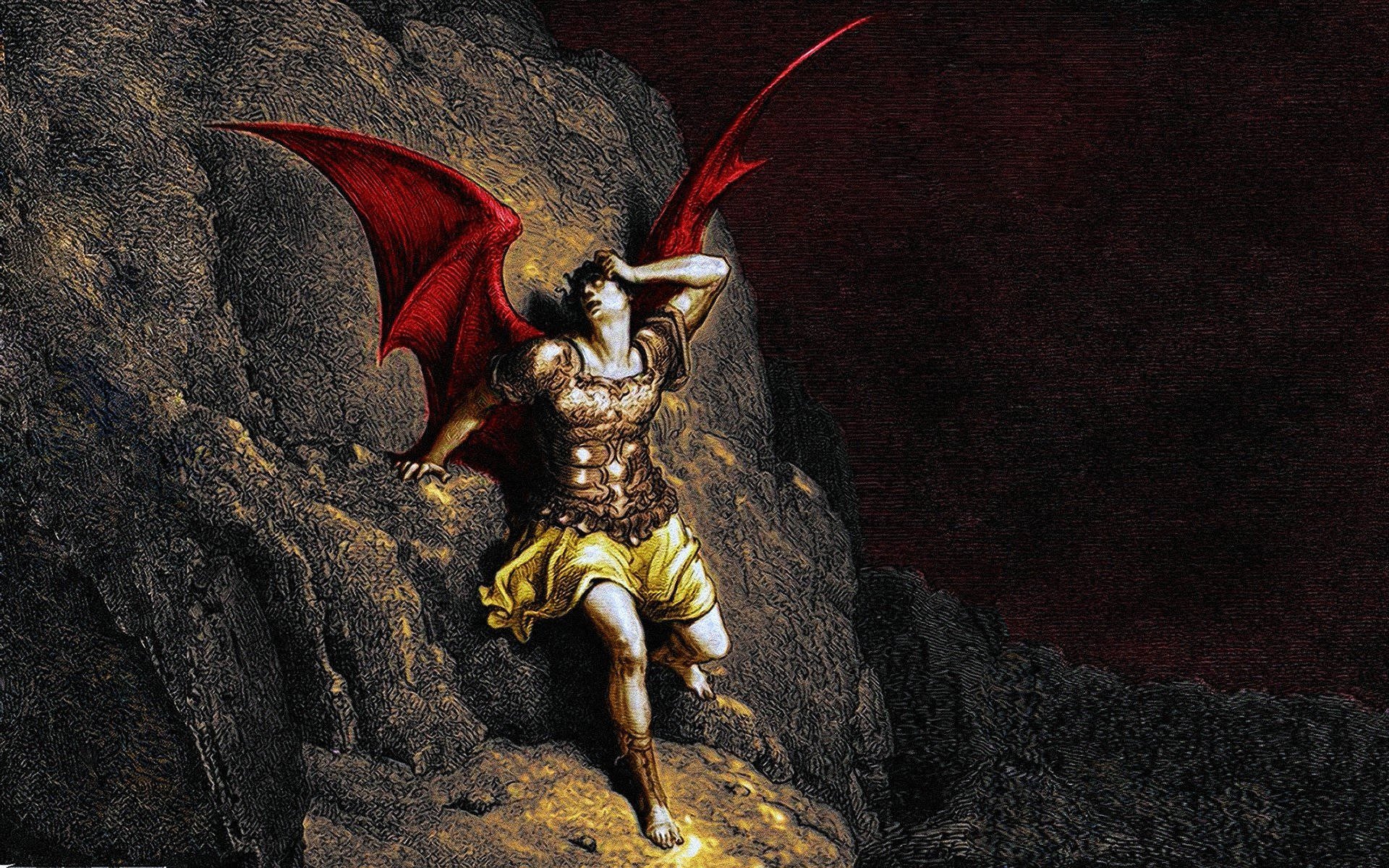 Lucifer Devil The Fallen Angel Art Wallpaper