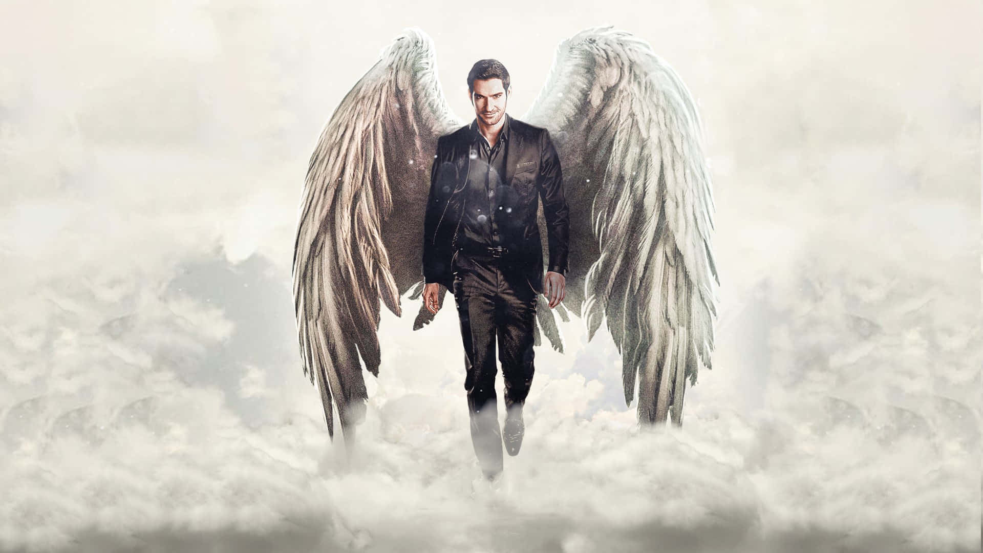 Enhance Your Spiritual Side with "Lucifer Wings" Wallpaper