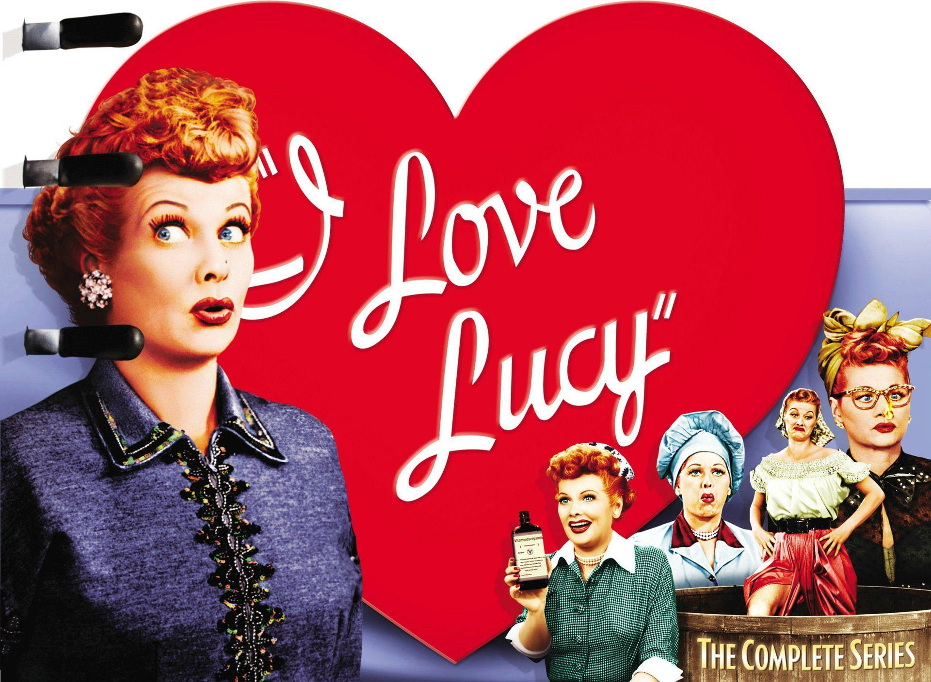 Legendary Actress Lucille Ball from the Iconic Show 'I Love Lucy' Wallpaper
