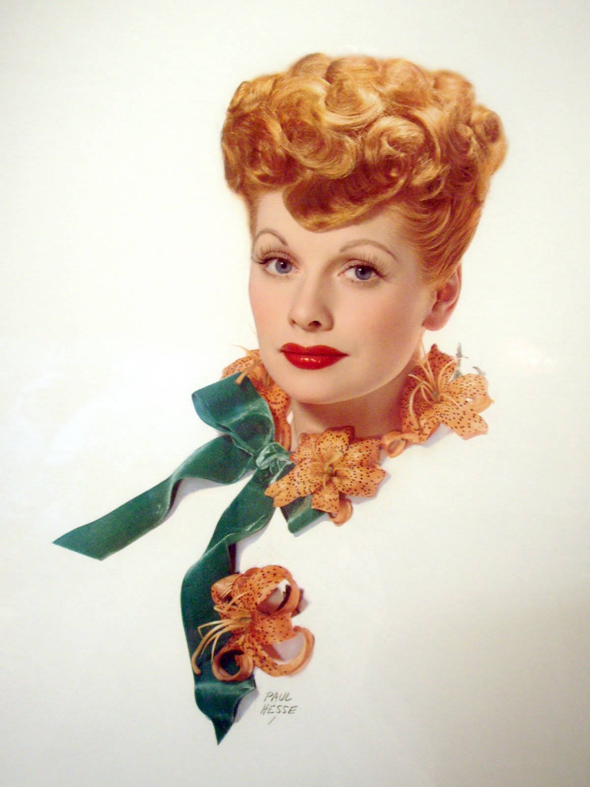 Lucille Ball With Flowers And Ribbon Wallpaper