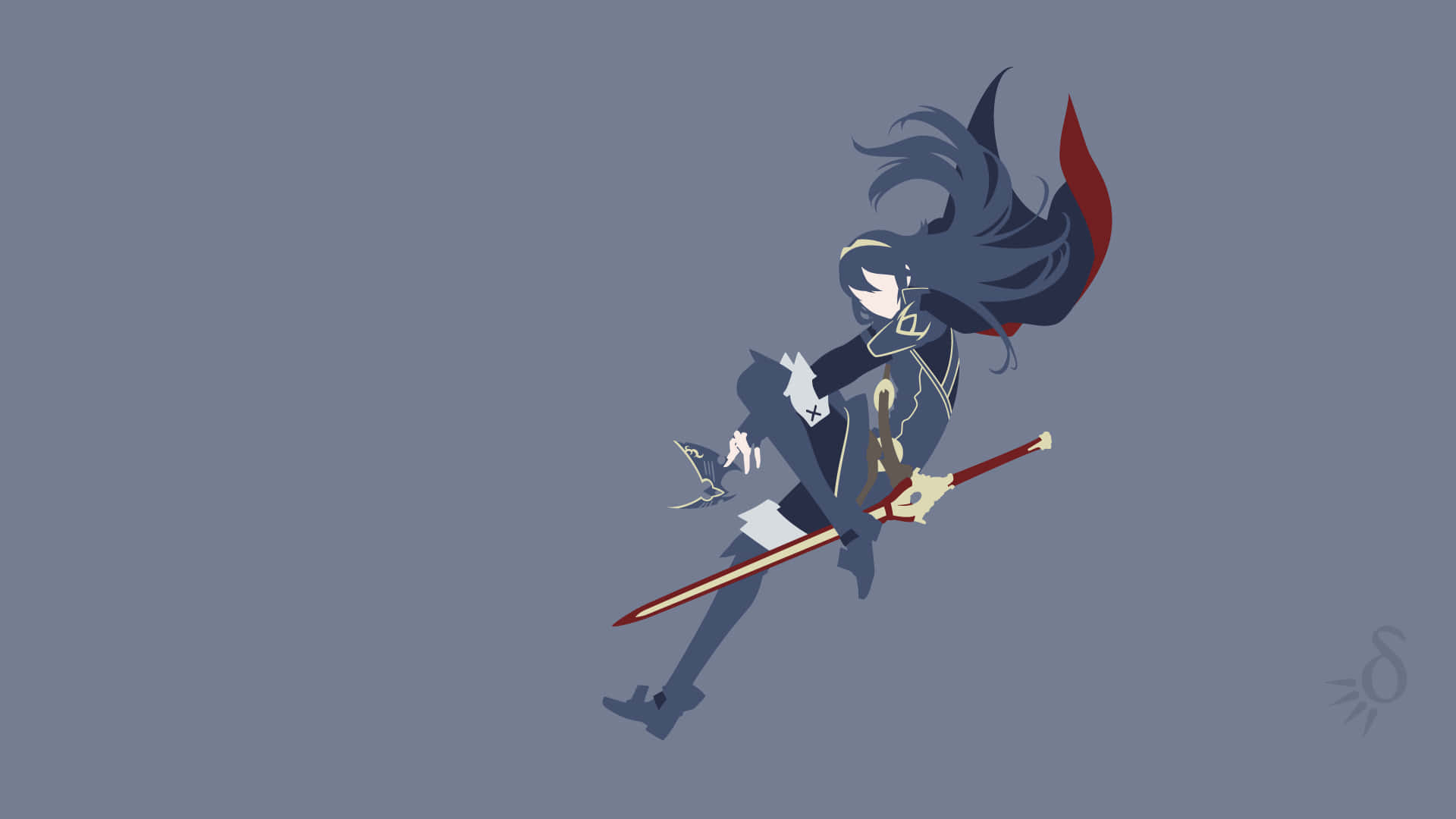 A Girl With Long Hair And A Sword Wallpaper