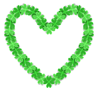 Lucky Clover Heart Shaped Design PNG