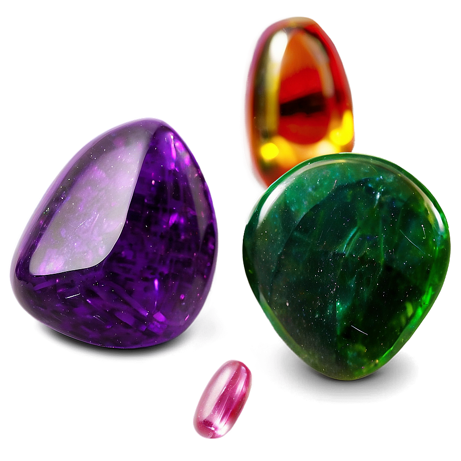 Lucky Gemstone Charms Png 06122024 PNG