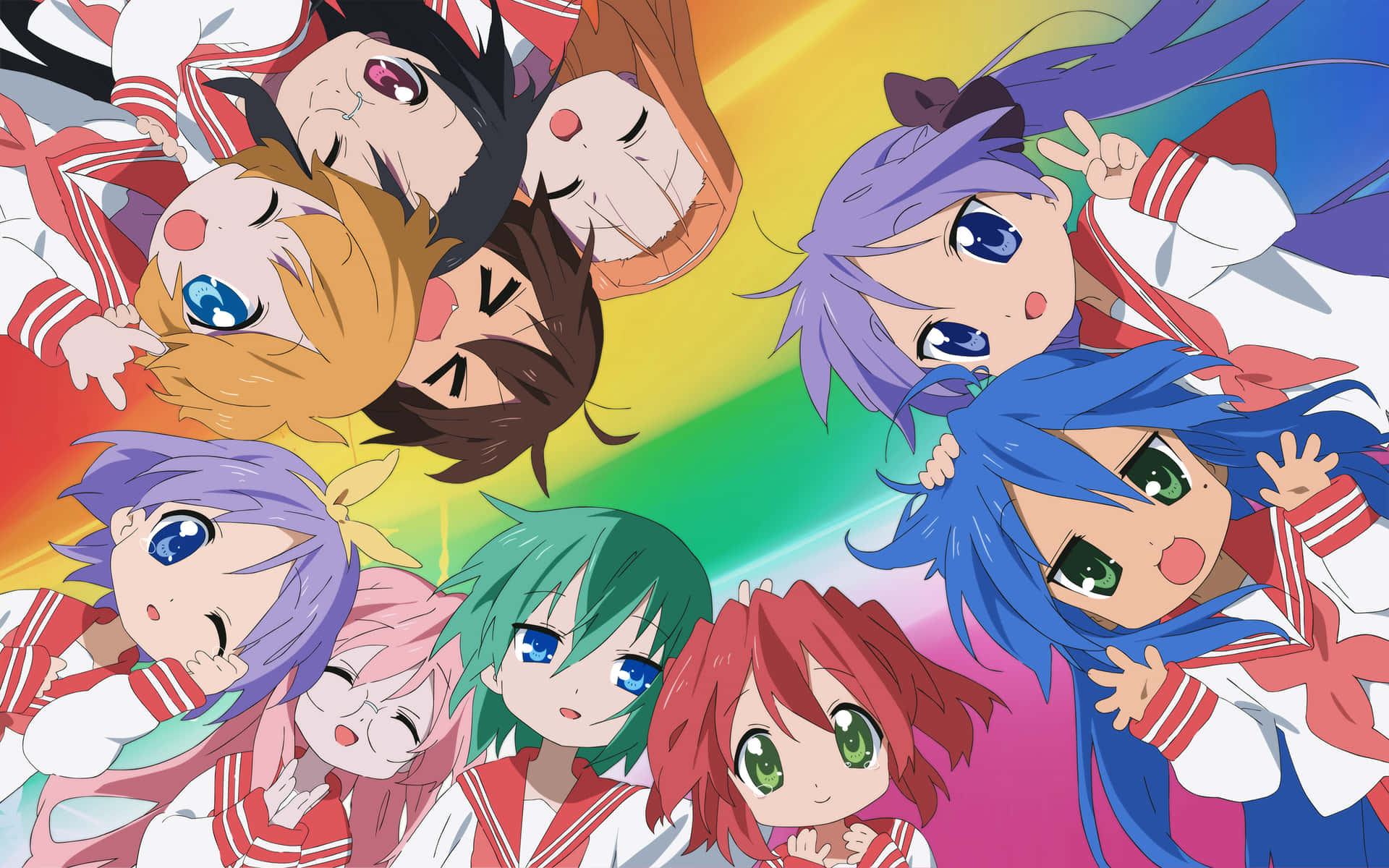 Heldig stjernetegn Anime Poster Baggrund: Opfyld dine drømme med denne sjove anime tapet! Wallpaper