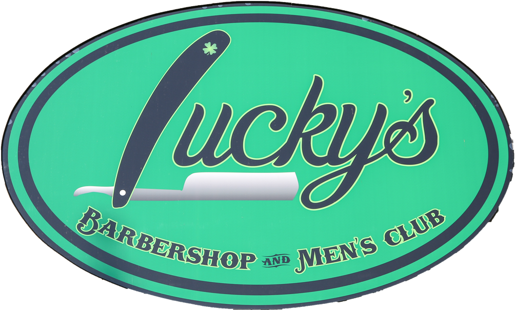 Luckys Barbershop Signage PNG