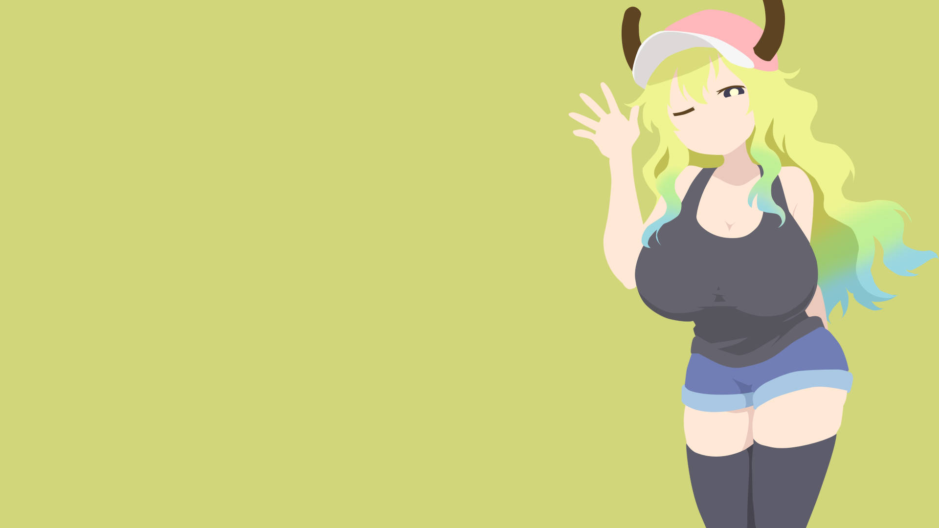 Lucoa In Lime Green Background Wallpaper