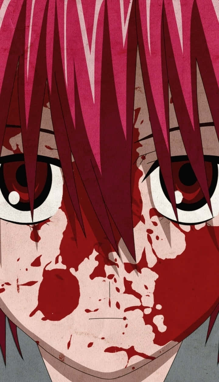 Lucy From Elfen Lied In A Contemplative Pose Wallpaper
