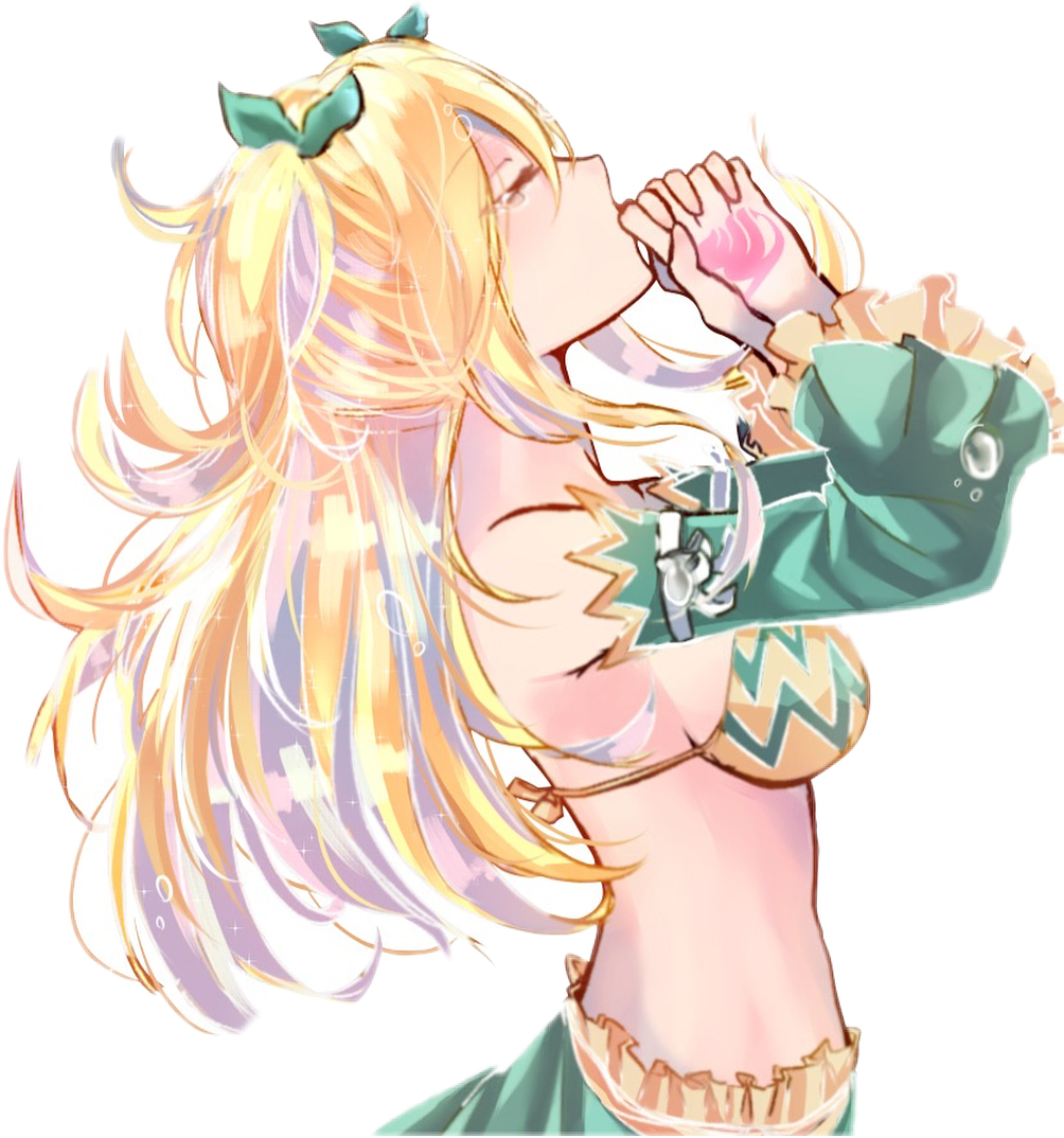 Lucy Heartfilia Eating Ice Cream PNG