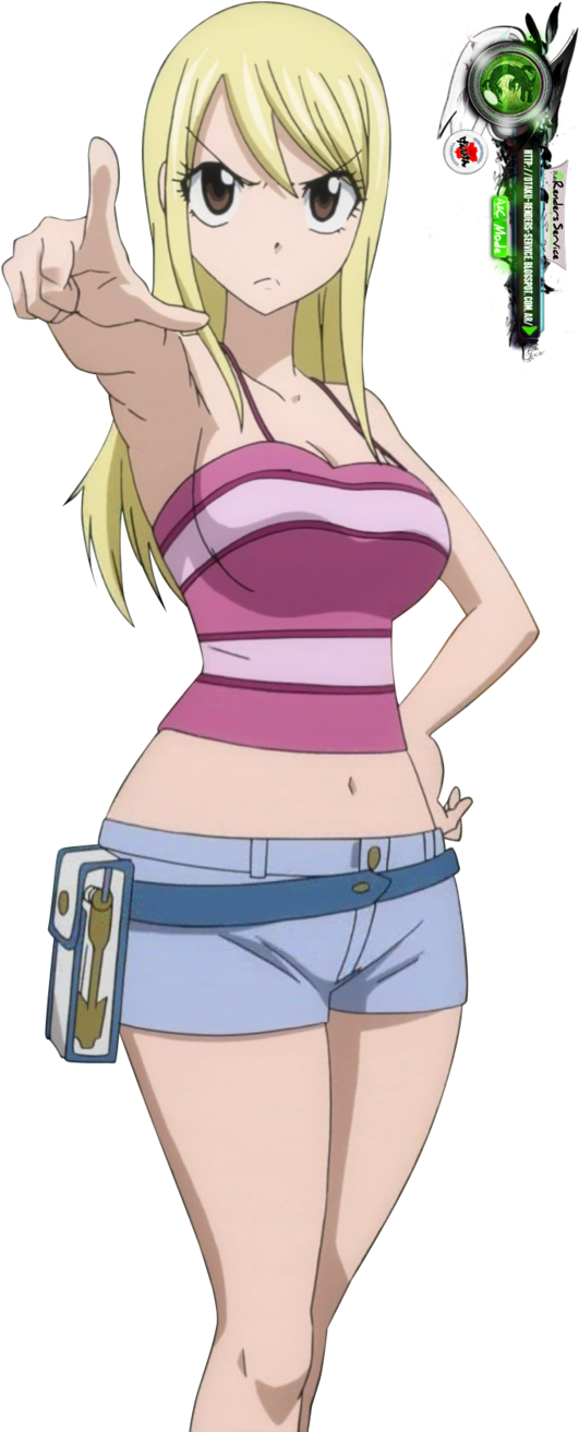 Lucy Heartfilia Fairy Tail Character Pose PNG