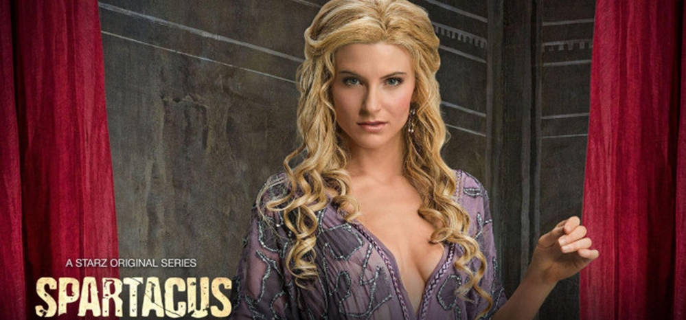 Lucy Lawless i Spartacus Moviescene Tapet Wallpaper