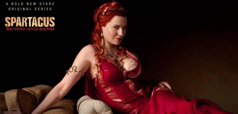 Lucylawless En Un Vestido Rojo Sensual. Fondo de pantalla