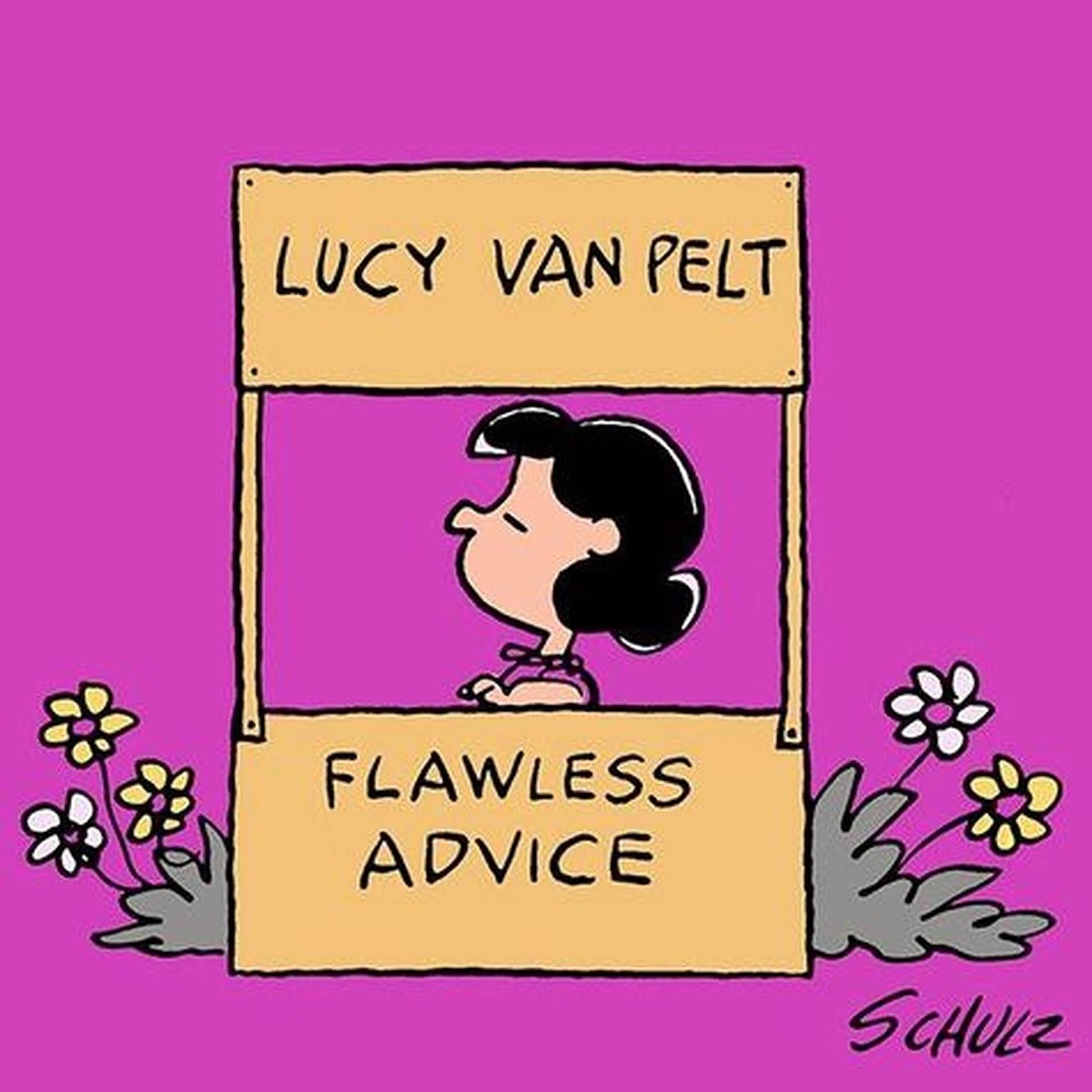 Lucy Van Pelt yder fejlfri rådgivning Wallpaper
