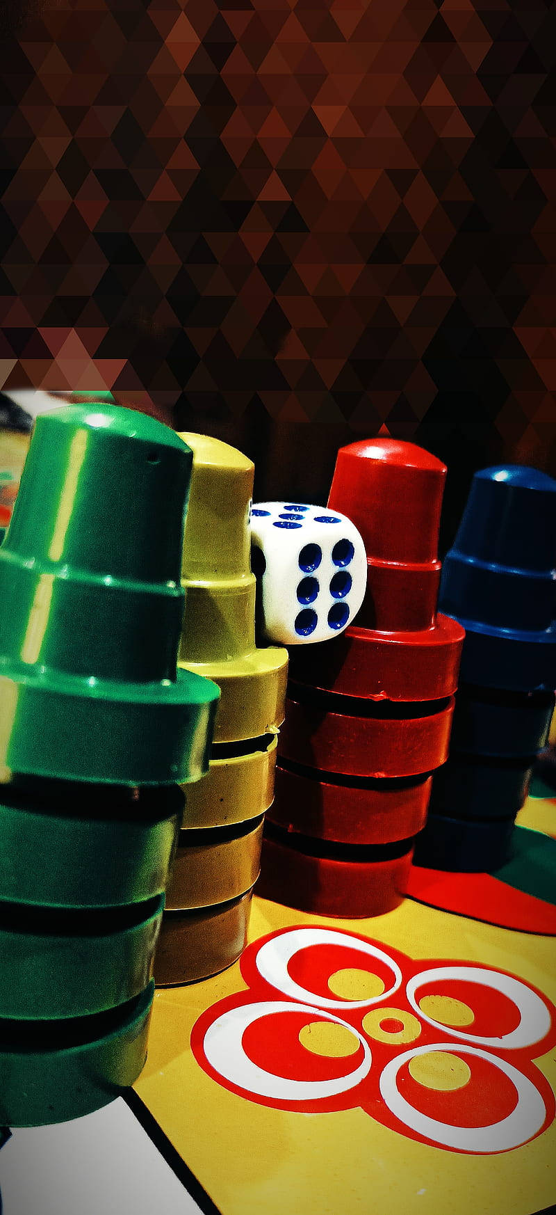 Ludo King Tokens And Dice Wallpaper