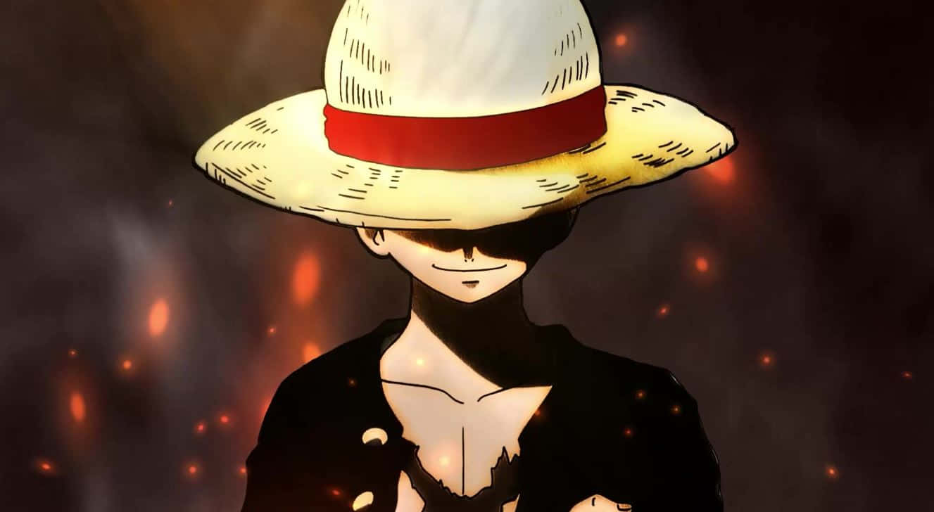 Luffy,capitán De Los Piratas De La Gorra De Paja Dispuesto A Arriesgarlo Todo Por La Aventura.