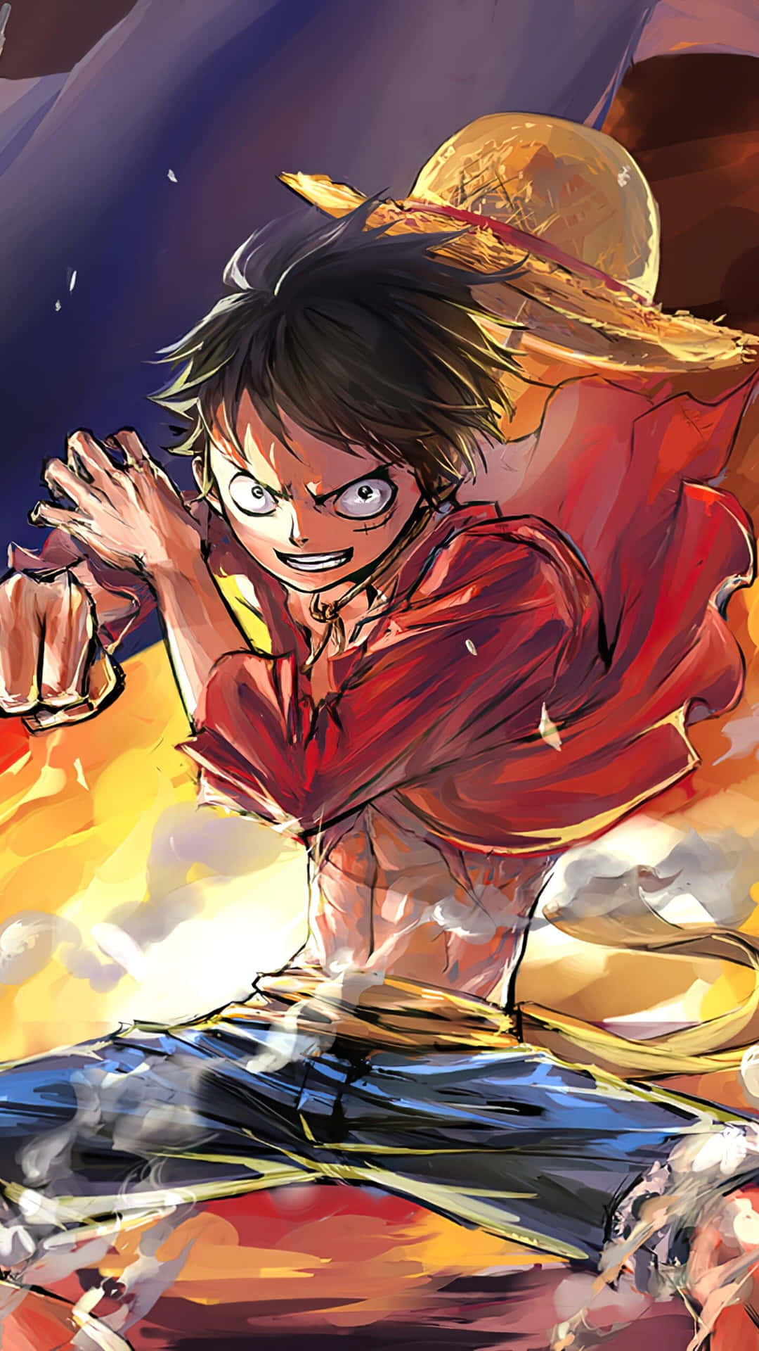 Luffy,huvudpersonen I Den Populära Anime-serien 'one Piece'
