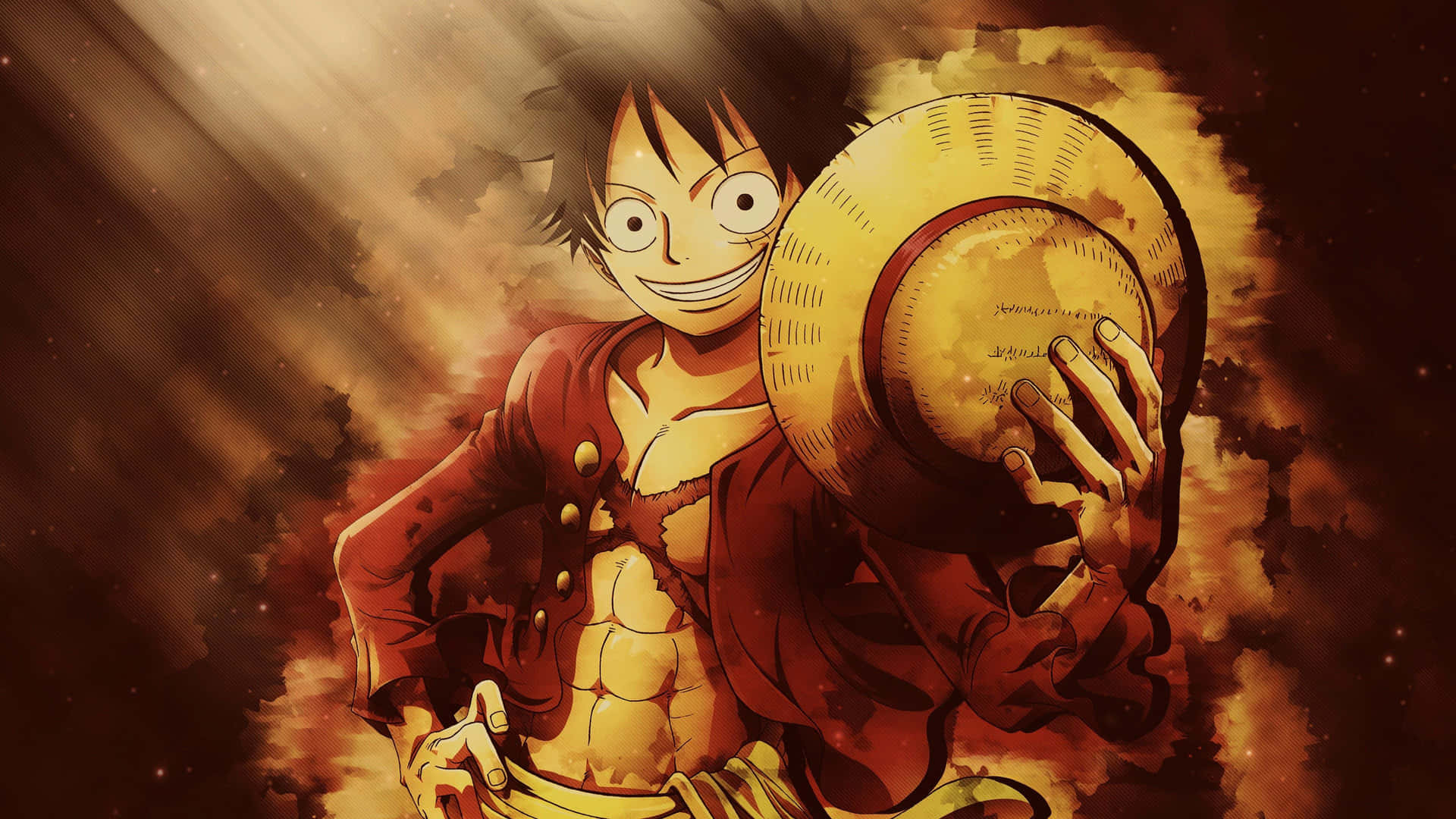 Pirate King Luffy Carrying His Hat on a Mission
