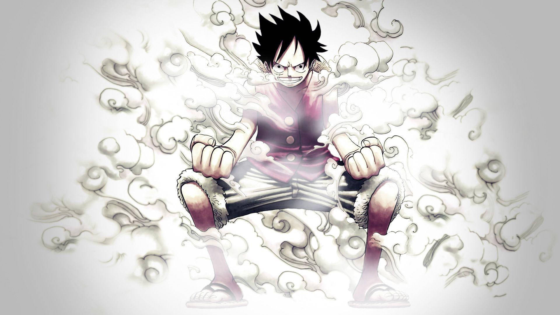 Luffy 4k Surrounded By Smoke Wallpaper