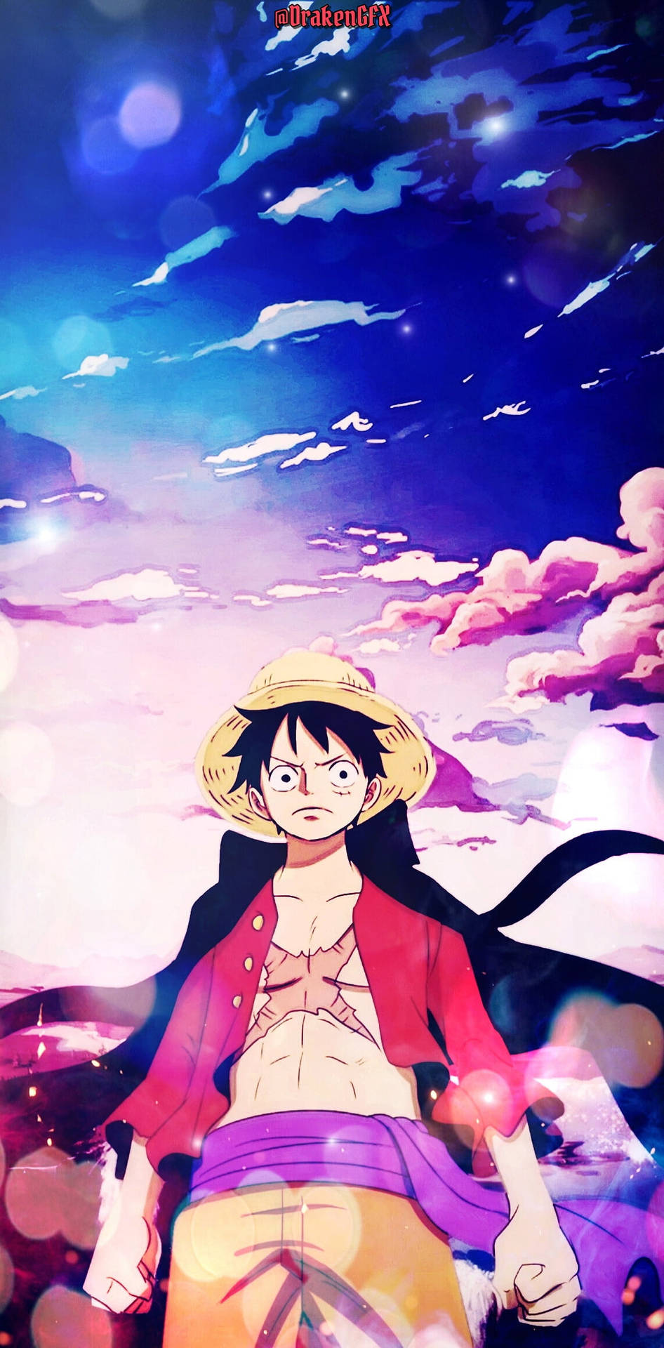 Luffy Aesthetic With Bokeh Effect Background